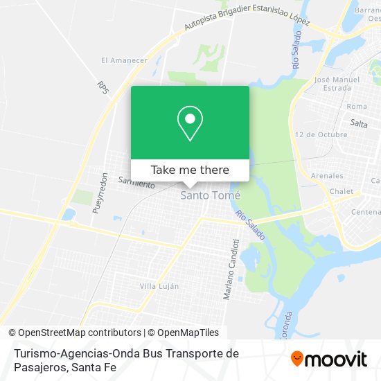 Mapa de Turismo-Agencias-Onda Bus Transporte de Pasajeros