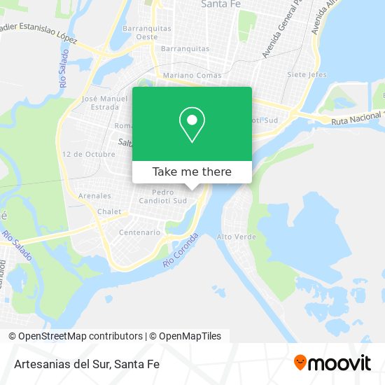 Artesanias del Sur map