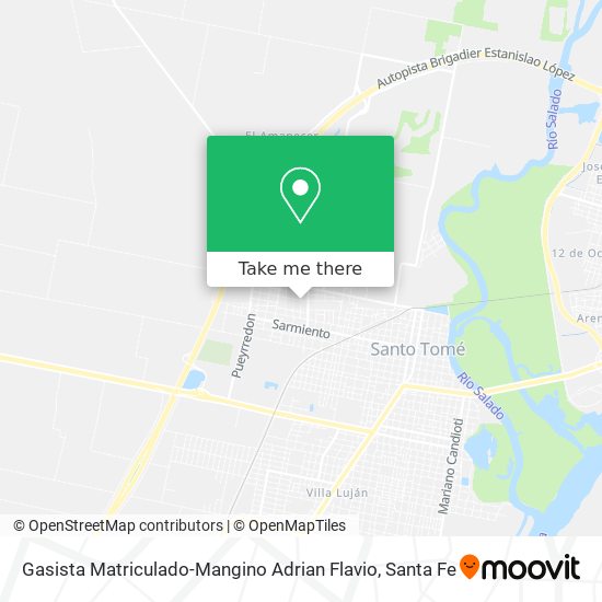 Mapa de Gasista Matriculado-Mangino Adrian Flavio