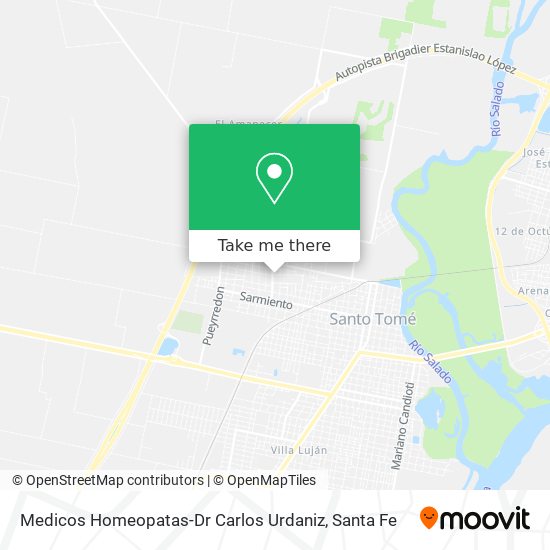 Medicos Homeopatas-Dr Carlos Urdaniz map