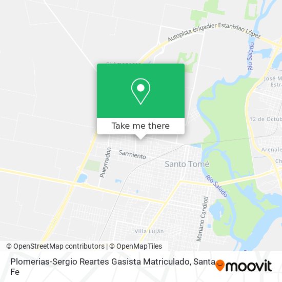Plomerias-Sergio Reartes Gasista Matriculado map