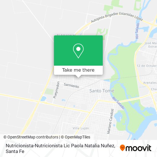 Nutricionista-Nutricionista Lic Paola Natalia Nuñez map