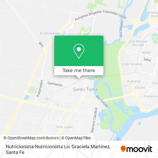 Mapa de Nutricionista-Nutricionista Lic Graciela Martinez