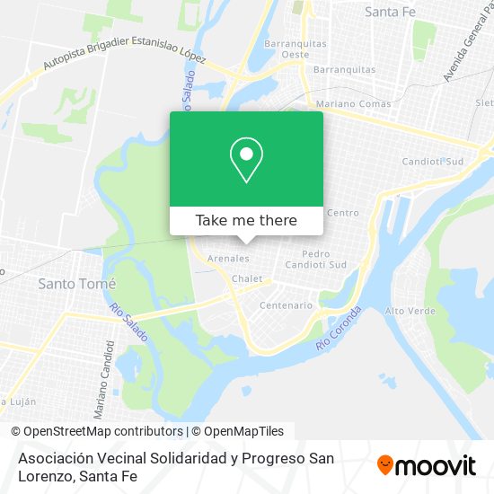 Asociación Vecinal Solidaridad y Progreso San Lorenzo map