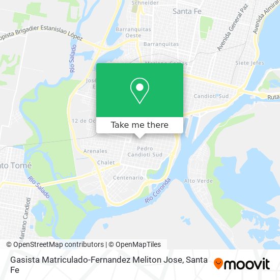 Mapa de Gasista Matriculado-Fernandez Meliton Jose