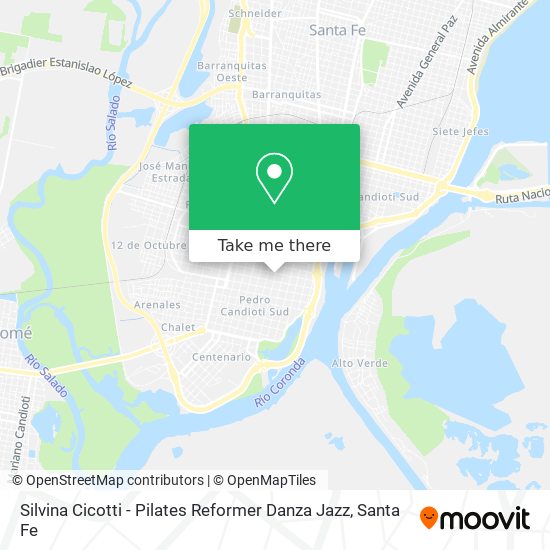 Mapa de Silvina Cicotti - Pilates Reformer Danza Jazz