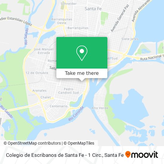 Colegio de Escribanos de Santa Fe - 1 Circ. map