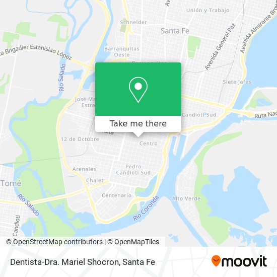 Dentista-Dra. Mariel Shocron map