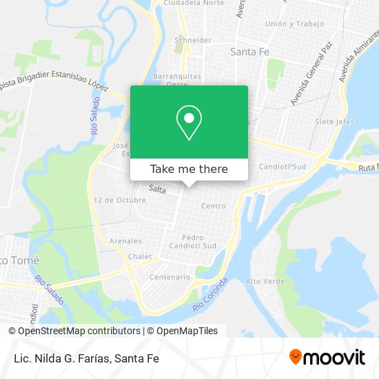 Lic. Nilda G. Farías map