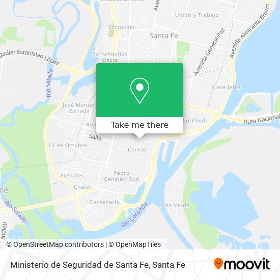 Mapa de Ministerio de Seguridad de Santa Fe