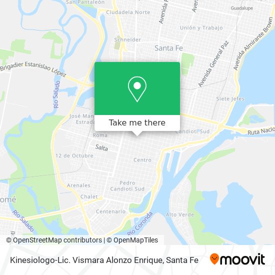Kinesiologo-Lic. Vismara Alonzo Enrique map