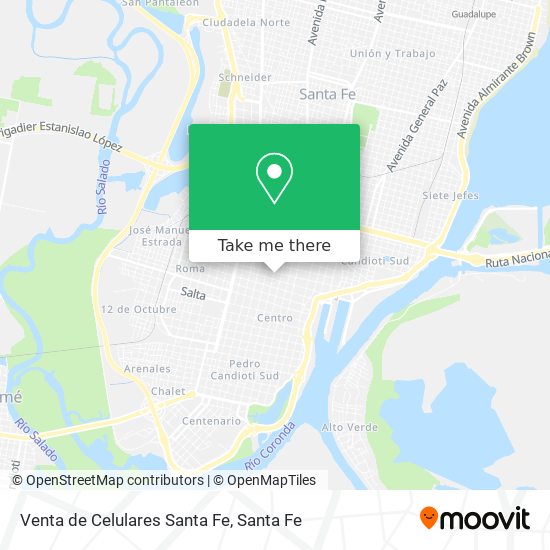 Venta de Celulares Santa Fe map