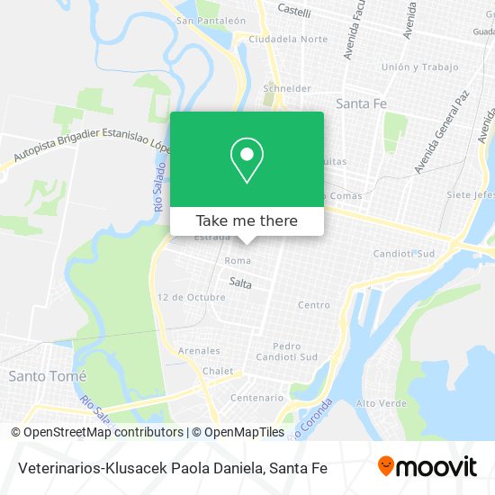 Mapa de Veterinarios-Klusacek Paola Daniela
