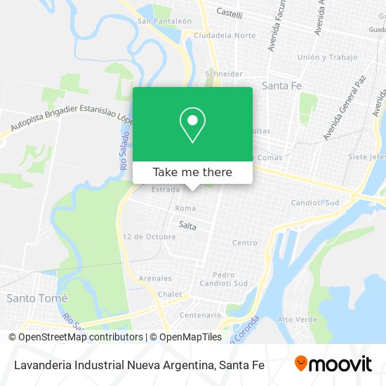 Lavanderia Industrial Nueva Argentina map