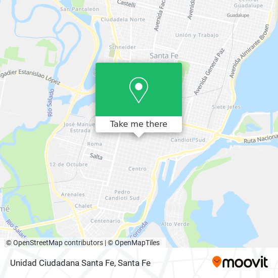 Mapa de Unidad Ciudadana Santa Fe