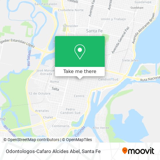 Mapa de Odontologos-Cafaro Alcides Abel