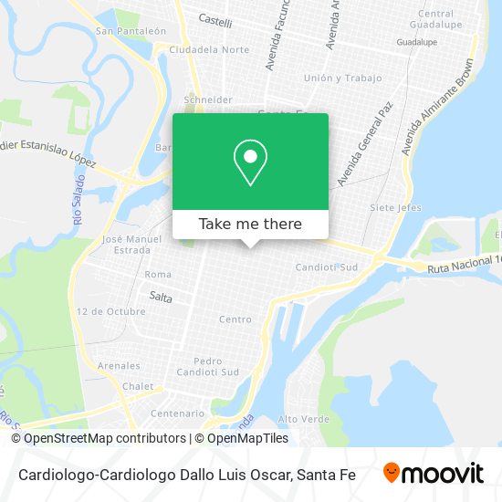 Mapa de Cardiologo-Cardiologo Dallo Luis Oscar