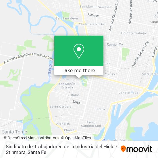 Mapa de Sindicato de Trabajadores de la Industria del Hielo - Stihmpra