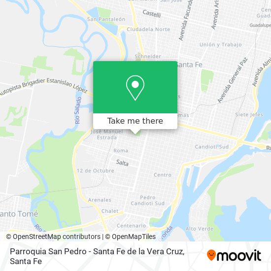 Parroquia San Pedro - Santa Fe de la Vera Cruz map