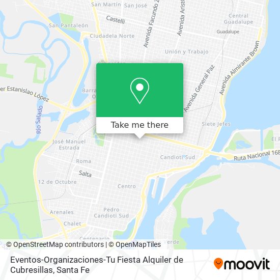 Mapa de Eventos-Organizaciones-Tu Fiesta Alquiler de Cubresillas