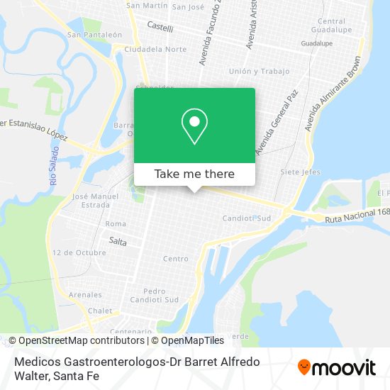 Medicos Gastroenterologos-Dr Barret Alfredo Walter map
