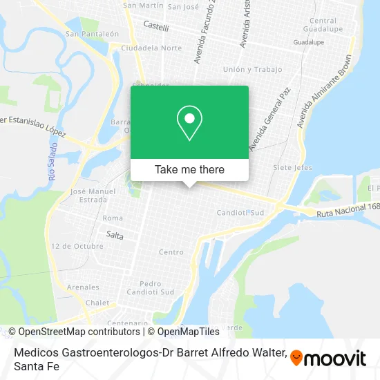 Medicos Gastroenterologos-Dr Barret Alfredo Walter map