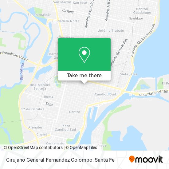 Cirujano General-Fernandez Colombo map