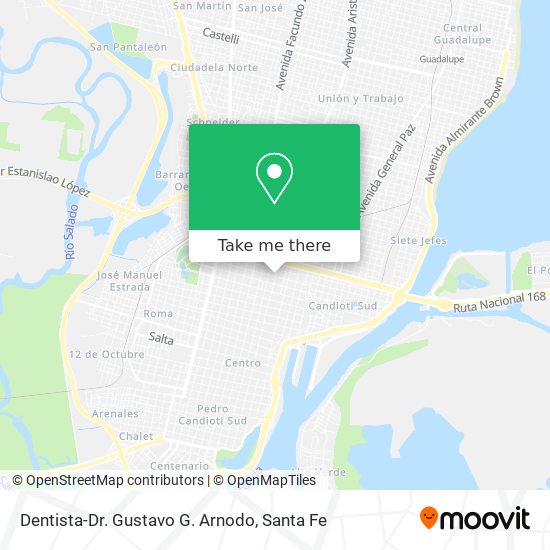 Dentista-Dr. Gustavo G. Arnodo map