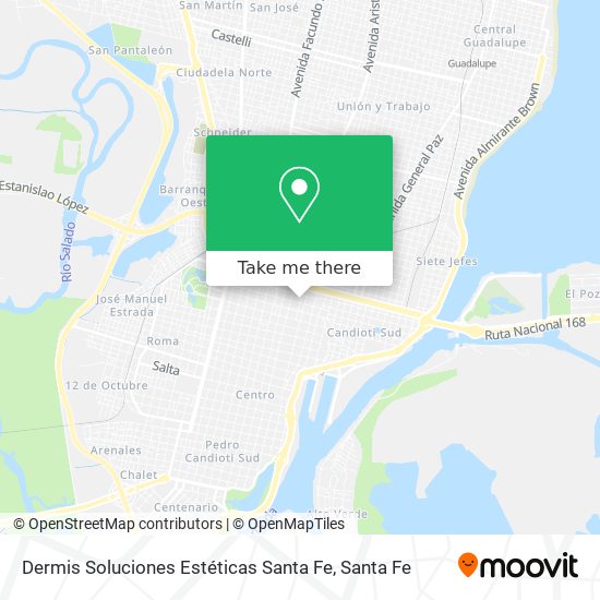 Mapa de Dermis Soluciones Estéticas Santa Fe