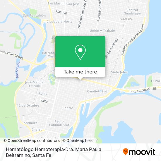 Hematólogo Hemoterapia-Dra. María Paula Beltramino map