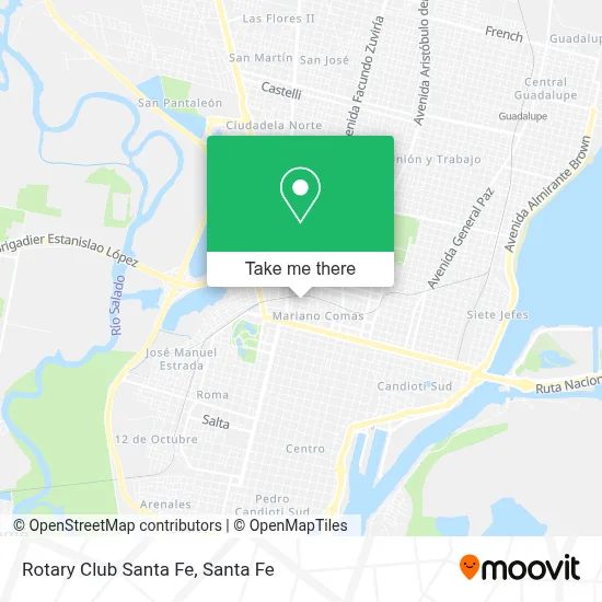 Rotary Club Santa Fe map