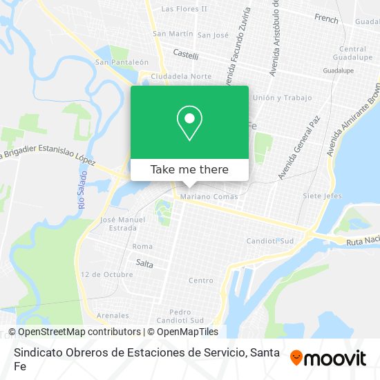 Mapa de Sindicato Obreros de Estaciones de Servicio