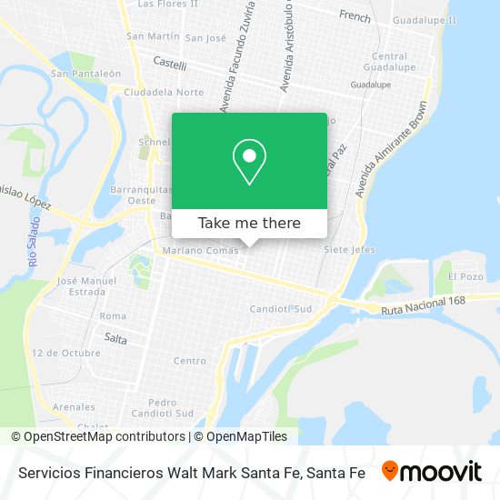 Servicios Financieros Walt Mark Santa Fe map