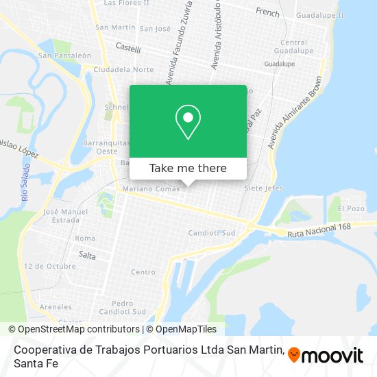 Cooperativa de Trabajos Portuarios Ltda San Martin map