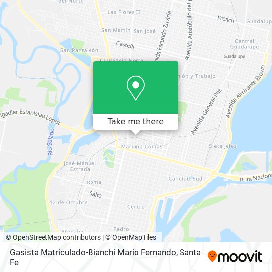 Gasista Matriculado-Bianchi Mario Fernando map