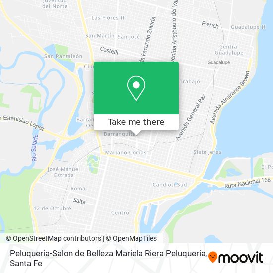 Peluqueria-Salon de Belleza Mariela Riera Peluqueria map
