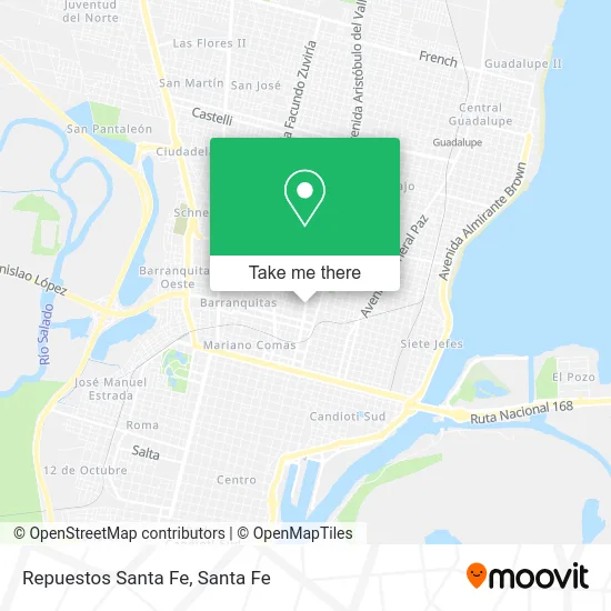 Repuestos Santa Fe map