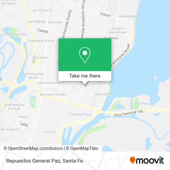 Repuestos General Paz map