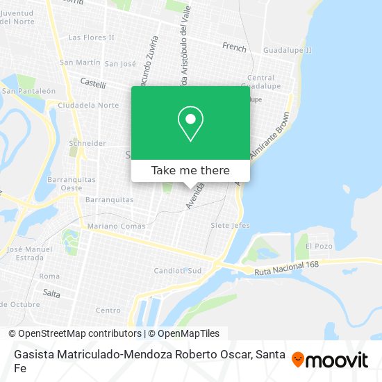 Mapa de Gasista Matriculado-Mendoza Roberto Oscar