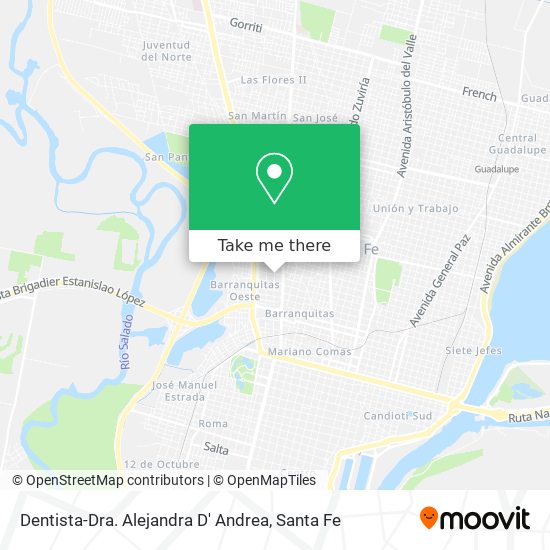 Mapa de Dentista-Dra. Alejandra D' Andrea