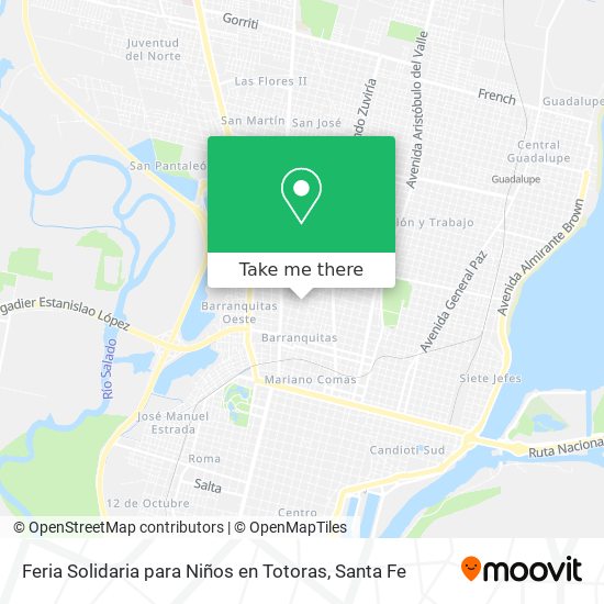 Feria Solidaria para Niños en Totoras map