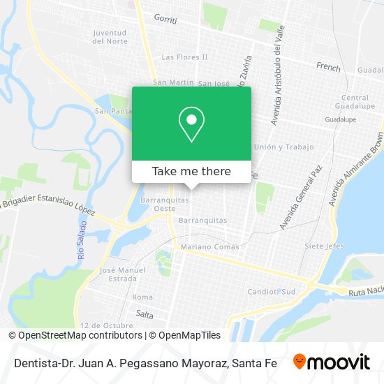 Dentista-Dr. Juan A. Pegassano Mayoraz map