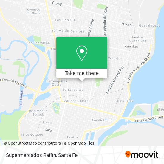 Supermercados Raffin map