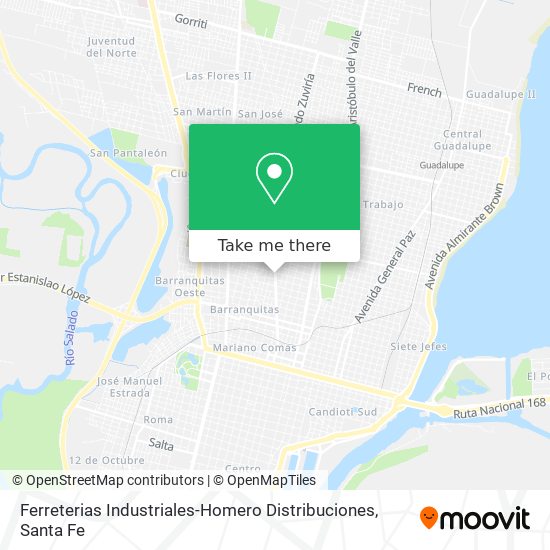 Ferreterias Industriales-Homero Distribuciones map