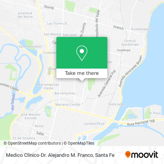 Medico Clinico-Dr. Alejandro M. Franco map