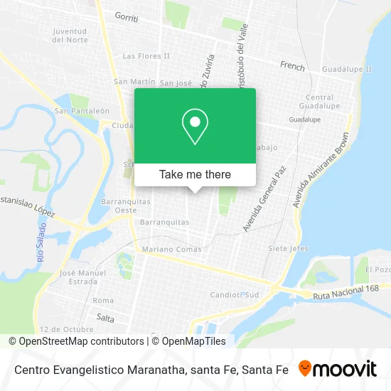 Centro Evangelistico Maranatha, santa Fe map