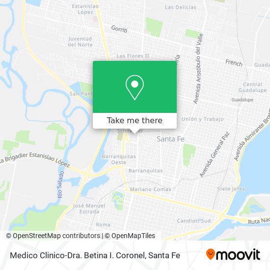 Medico Clinico-Dra. Betina I. Coronel map