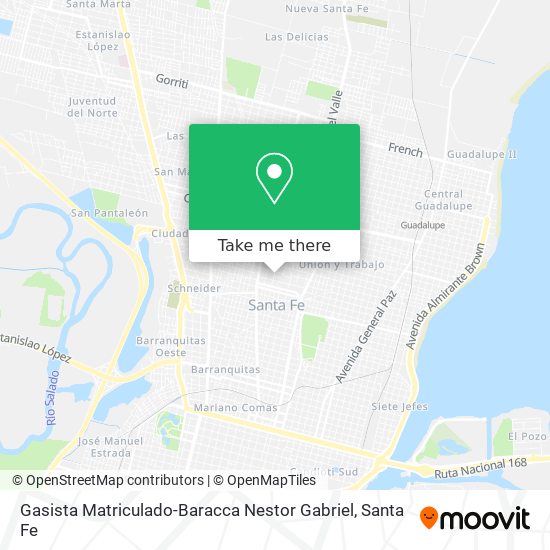 Gasista Matriculado-Baracca Nestor Gabriel map