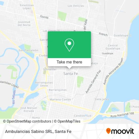 Mapa de Ambulancias Sabino SRL