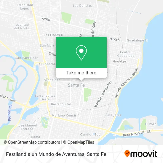 Festilandia un Mundo de Aventuras map